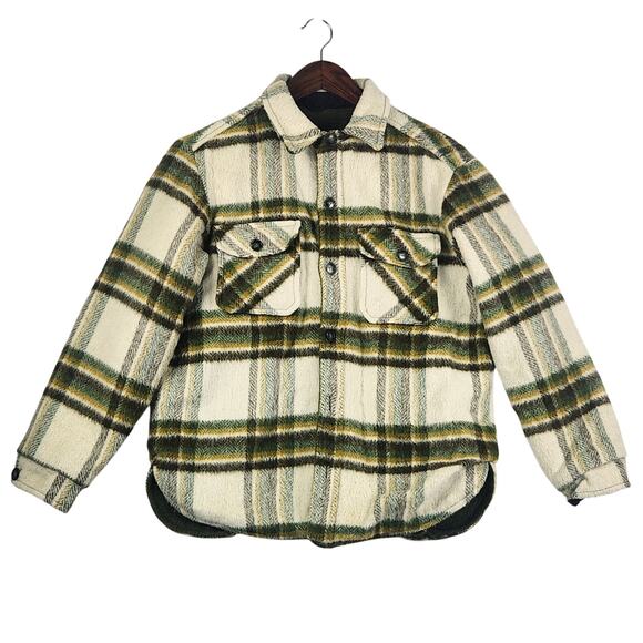 Lee Wald Weatherpal Plaid Wool Shirt Jacket Men's M Fleece Lined Vintage - Picture 1 of 15